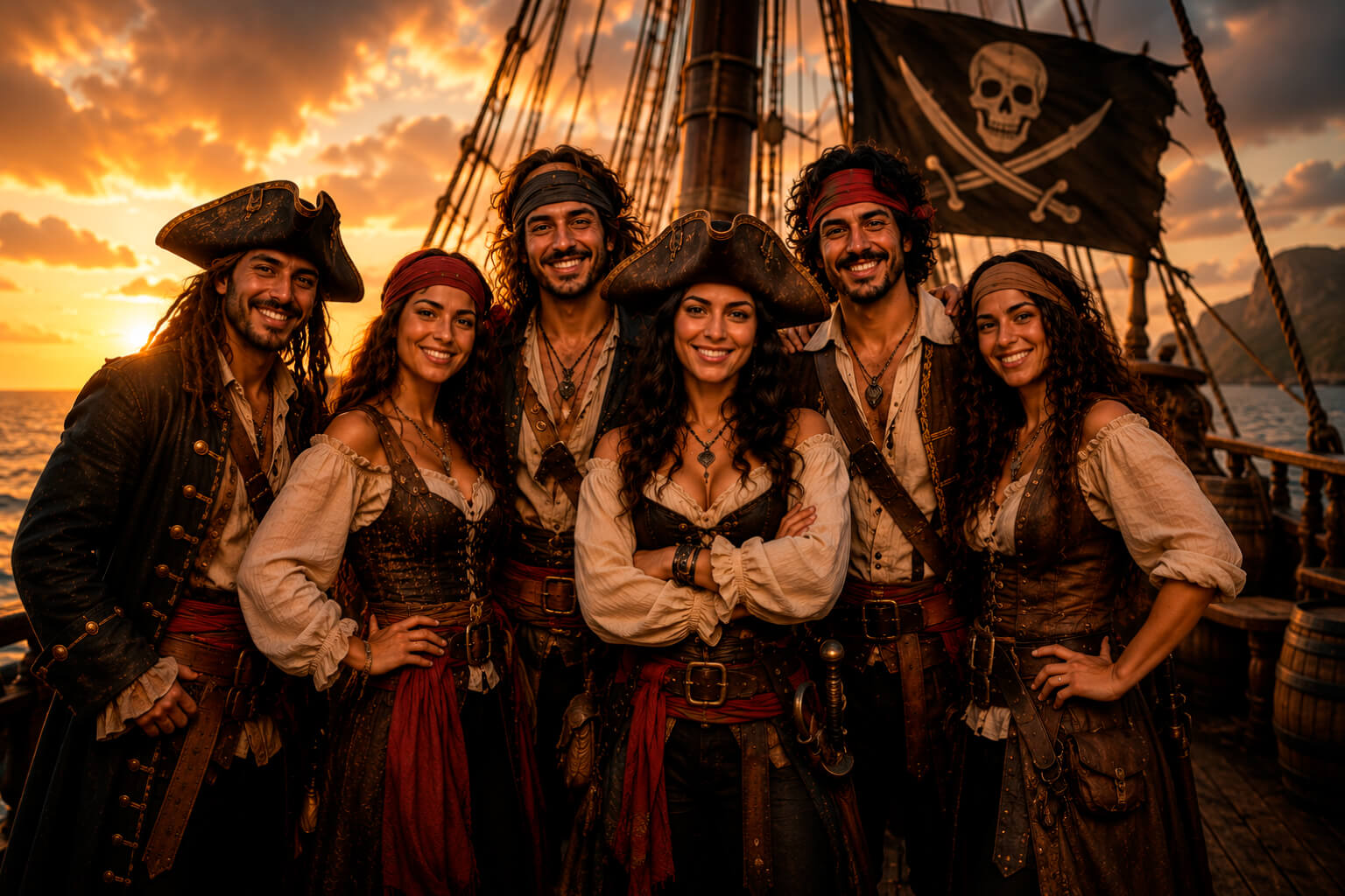 Fotomatón IA convertido en piratas